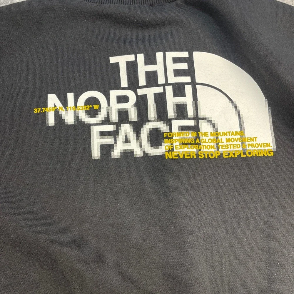 The‎ North Face Small Black Gold Logo Sweatshirt Gorpcore Heritage Crewneck